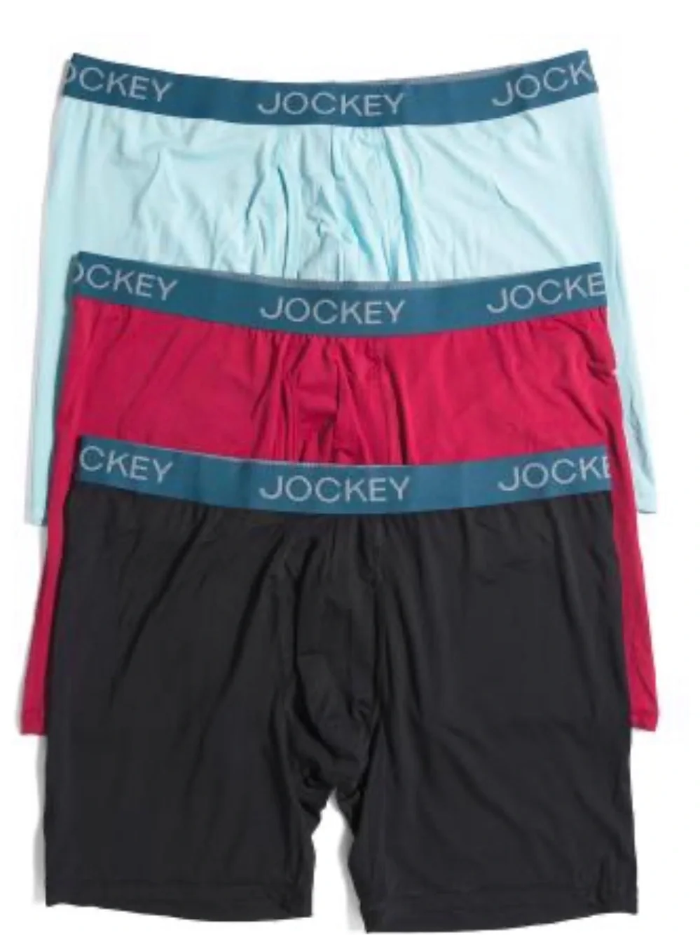 NWT JOCKEY 3pk active microfiber long-leg boxer briefs